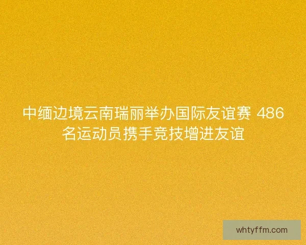 中缅边境云南瑞丽举办国际友谊赛 486名运动员携手竞技增进友谊